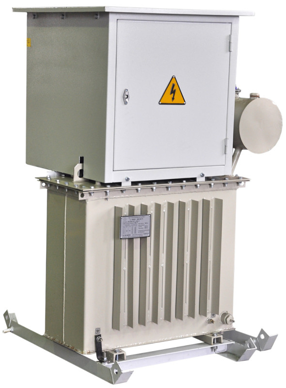 Complete transformer substations for heating concrete