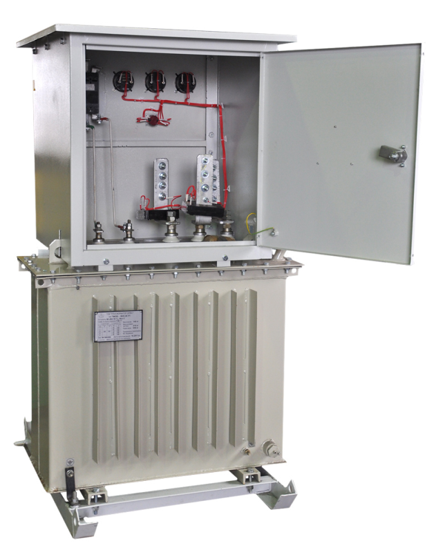 Complete transformer substations for heating concrete